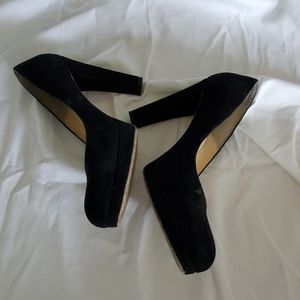 LK Bennett black suede pumps